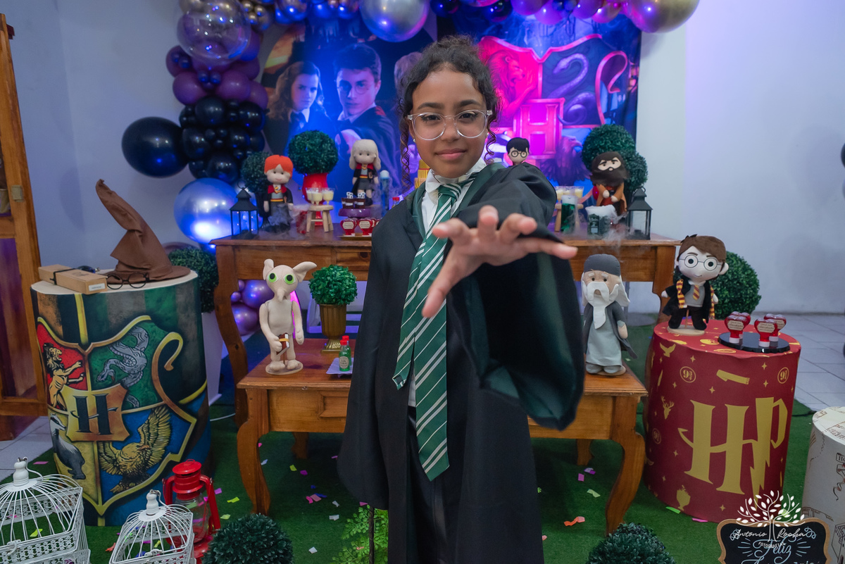 Maria Cecília – Big Fest – Festa Surpresa - Harry Potter - Festa Infantil – Festa de Criança – Batata Frita - Fotografia de Família - Pelotas - Antonio Rocha Fotografias