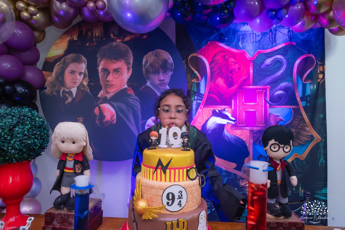 Maria Cecília – Big Fest – Festa Surpresa - Harry Potter - Festa Infantil – Festa de Criança – Batata Frita - Fotografia de Família - Pelotas - Antonio Rocha Fotografias