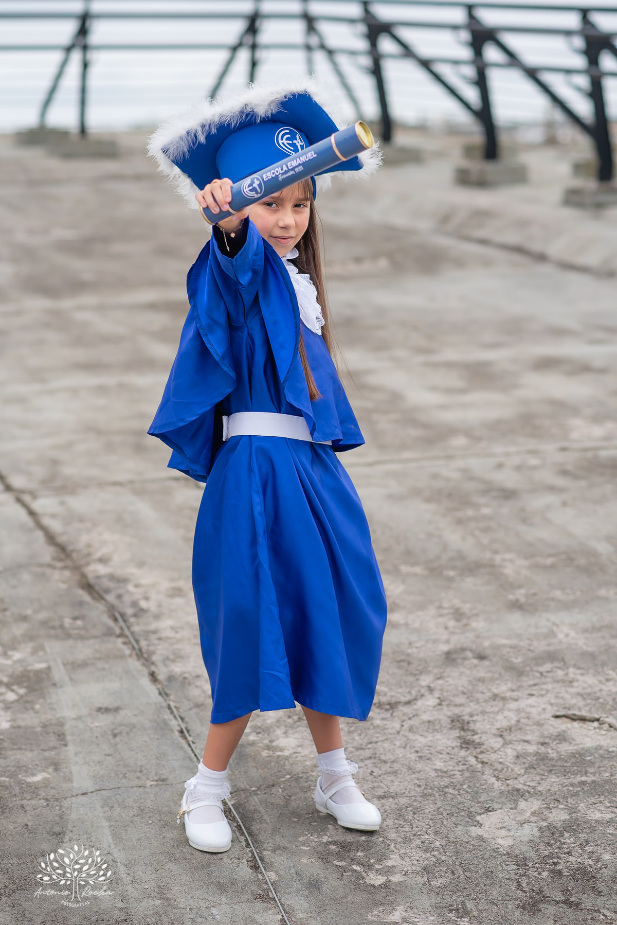Ana Júlia – Formatura Infantil – Fotos de Formatura – Ensaio Externo – Formatura Pré-Escola – Toga Azul Infantil - Ensaio Infantil – Ensaio de Família – Fotografia de Família – Antonio Rocha Fotografias – Parque Una - Pelotas