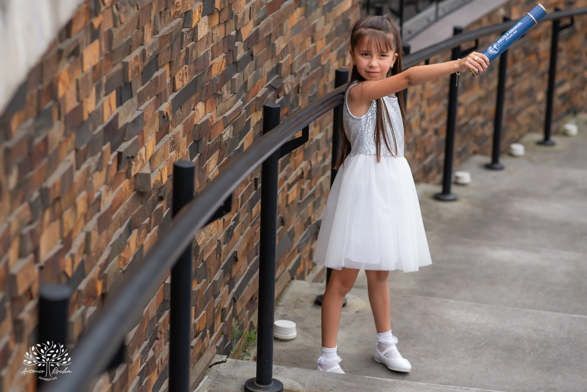 Ana Júlia – Formatura Infantil – Fotos de Formatura – Ensaio Externo – Formatura Pré-Escola – Toga Azul Infantil - Ensaio Infantil – Ensaio de Família – Fotografia de Família – Antonio Rocha Fotografias – Parque Una - Pelotas