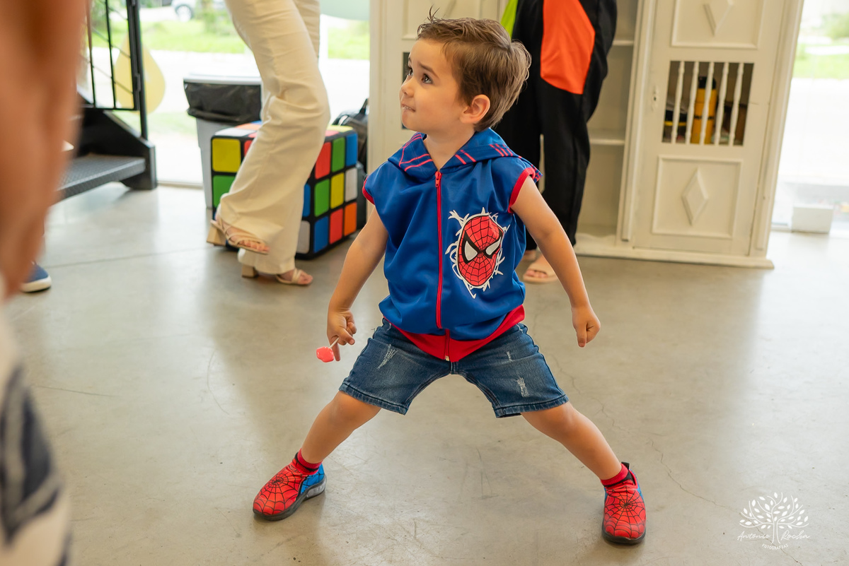 Romeu – 3 anos – Candy Club – Festa Infantil – Festa de Criança – Fotografia Infantil – Fotografia de Família – Homem Aranha - Pelotas - Antonio Rocha Fotografias