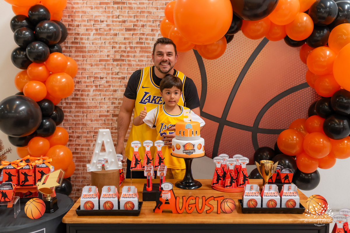 Augusto – 5 anos - Festa Infantil – Festa de Criança – Festa de Família – fotografia – basquete – NBA – Cliff Kids – Fotos de Aniversário - Antonio Rocha Fotografias - Pelotas