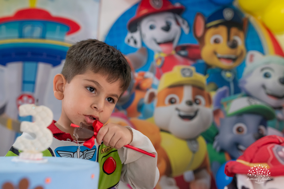 Shaawkat - 3 anos – Cliff Kids – Patrulha Canina – Sara – Mario Quintana – festa em salão – festa infantil – Antonio Rocha Fotografias - Pelotas