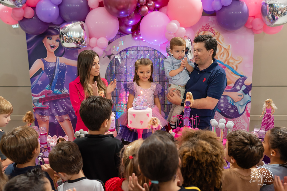 Martina-festa-6 anos-Pop Star-Barbie-Guitarras-Microfones-Animação-Banda-Show-Bolo-Criançaas-Diveersão-Tio Guigui-Família-Fotografia-Pelotas-Antonio Rocha Fotografias - Fotógrafo Barbudo
