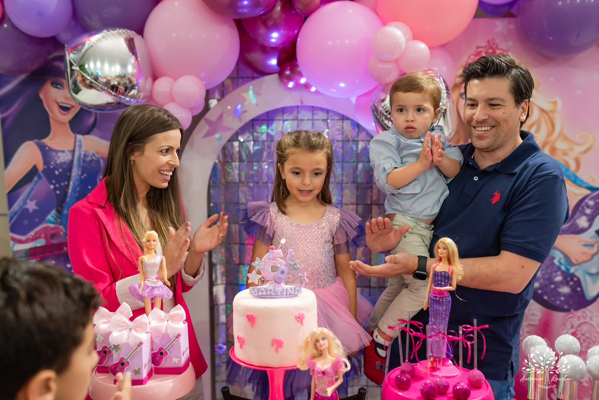 Martina-festa-6 anos-Pop Star-Barbie-Guitarras-Microfones-Animação-Banda-Show-Bolo-Criançaas-Diveersão-Tio Guigui-Família-Fotografia-Pelotas-Antonio Rocha Fotografias - Fotógrafo Barbudo