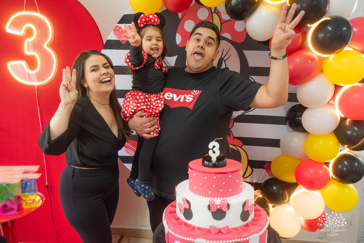 Fotografia infantil - 3 anos - Minnie - Ensaios fotográficos - Primeira infância - Churrasco de aniversário - Comemoração intimista - Fotógrafo profissional - Festas de aniversário - Fotografia de família - Antonio Rocha Fotografias - Pelotas