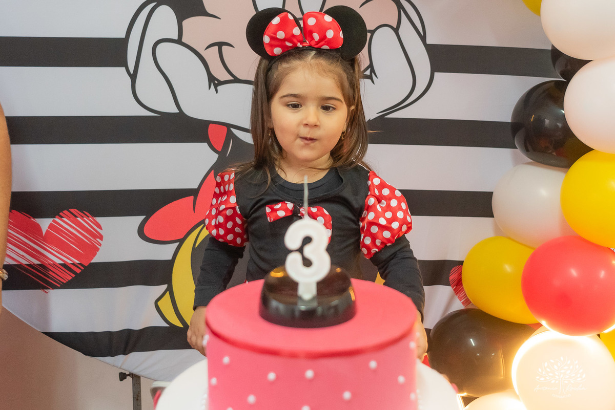 Fotografia infantil - 3 anos - Minnie - Ensaios fotográficos - Primeira infância - Churrasco de aniversário - Comemoração intimista - Fotógrafo profissional - Festas de aniversário - Fotografia de família - Antonio Rocha Fotografias - Pelotas