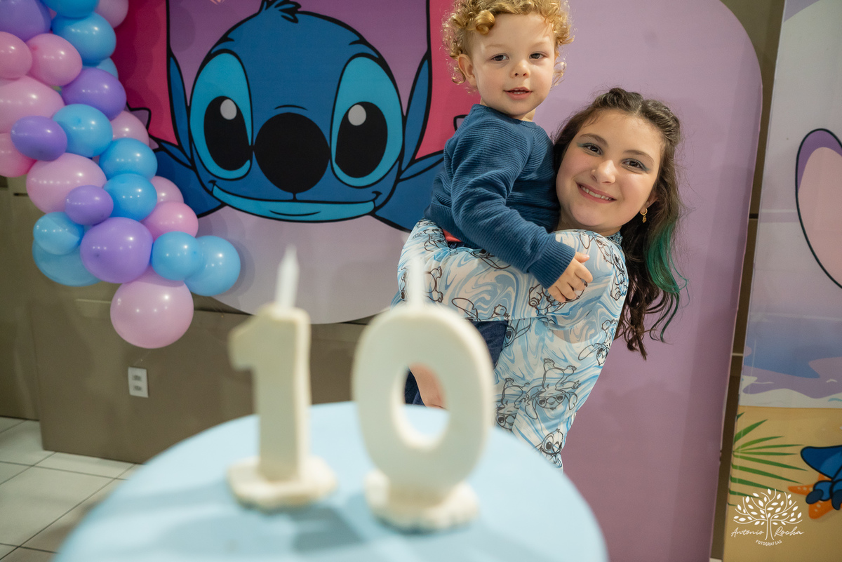 aniversário de 10 anos - fotografia de aniversário - fotógrafa infantil - tema Stitch - tirolesa - fotografia profissional - Antonio Rocha Fotografias - infância -festa animada - fotografia espontânea - pré adolescência-Pelotas-tio Guigui