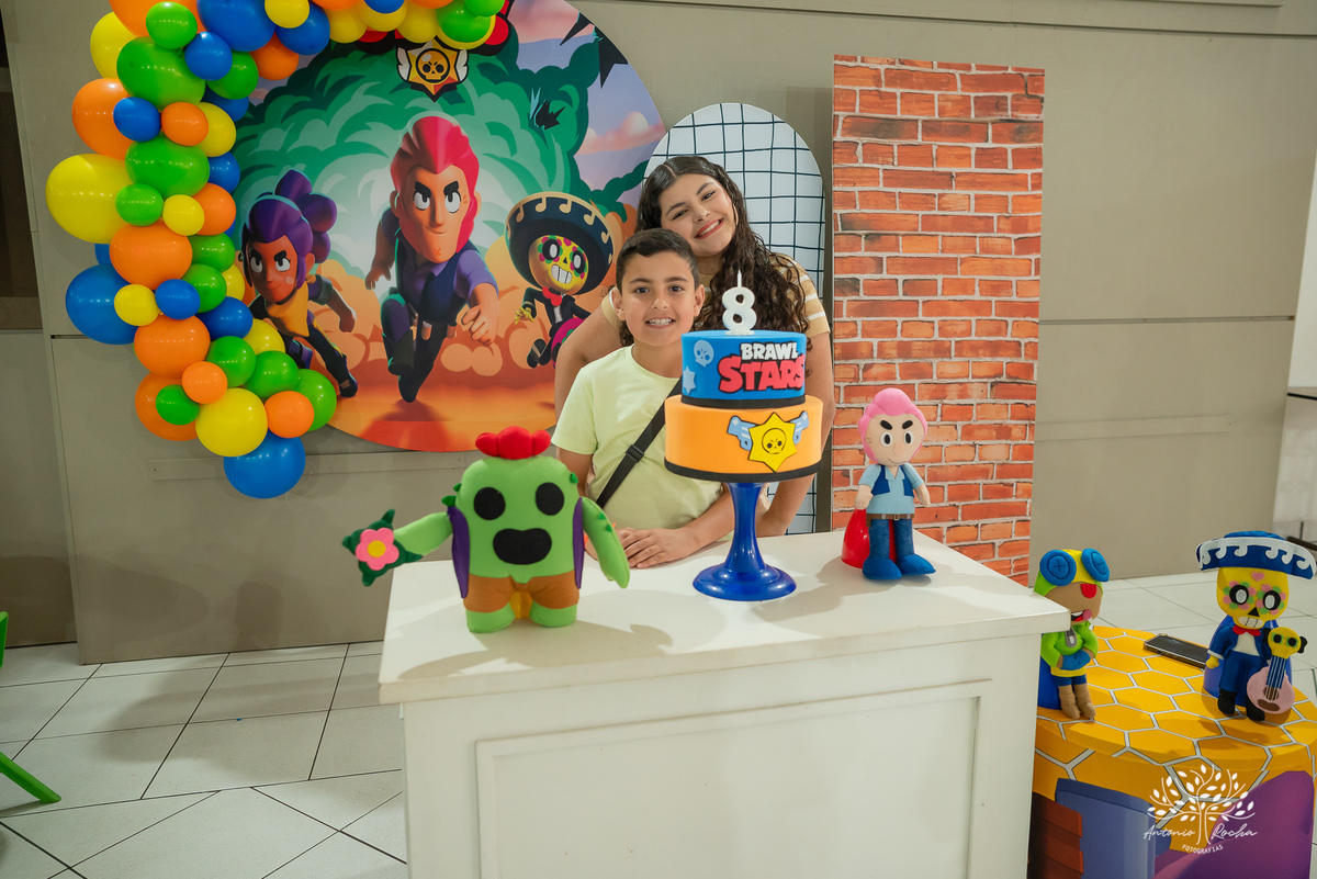 aniversário infantil - fotografia de aniversário - festa temática - Brawl Stars - tirolesa - show de parabéns - registro fotográfico - memórias em família - Antonio Rocha Fotografias - Pelotas – Antonio Rocha Fotografias – Tio Guigui
