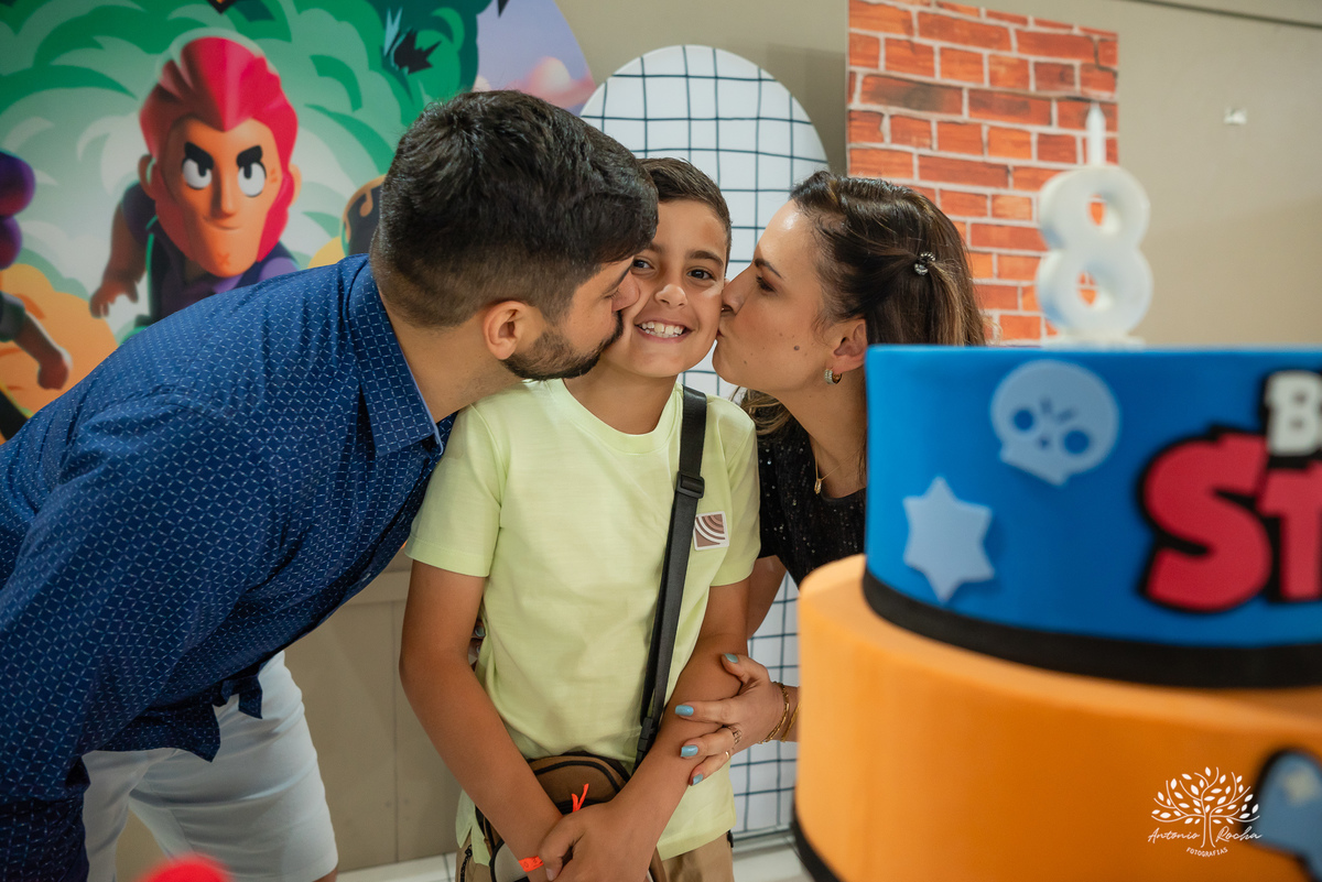 aniversário infantil - fotografia de aniversário - festa temática - Brawl Stars - tirolesa - show de parabéns - registro fotográfico - memórias em família - Antonio Rocha Fotografias - Pelotas – Antonio Rocha Fotografias – Tio Guigui