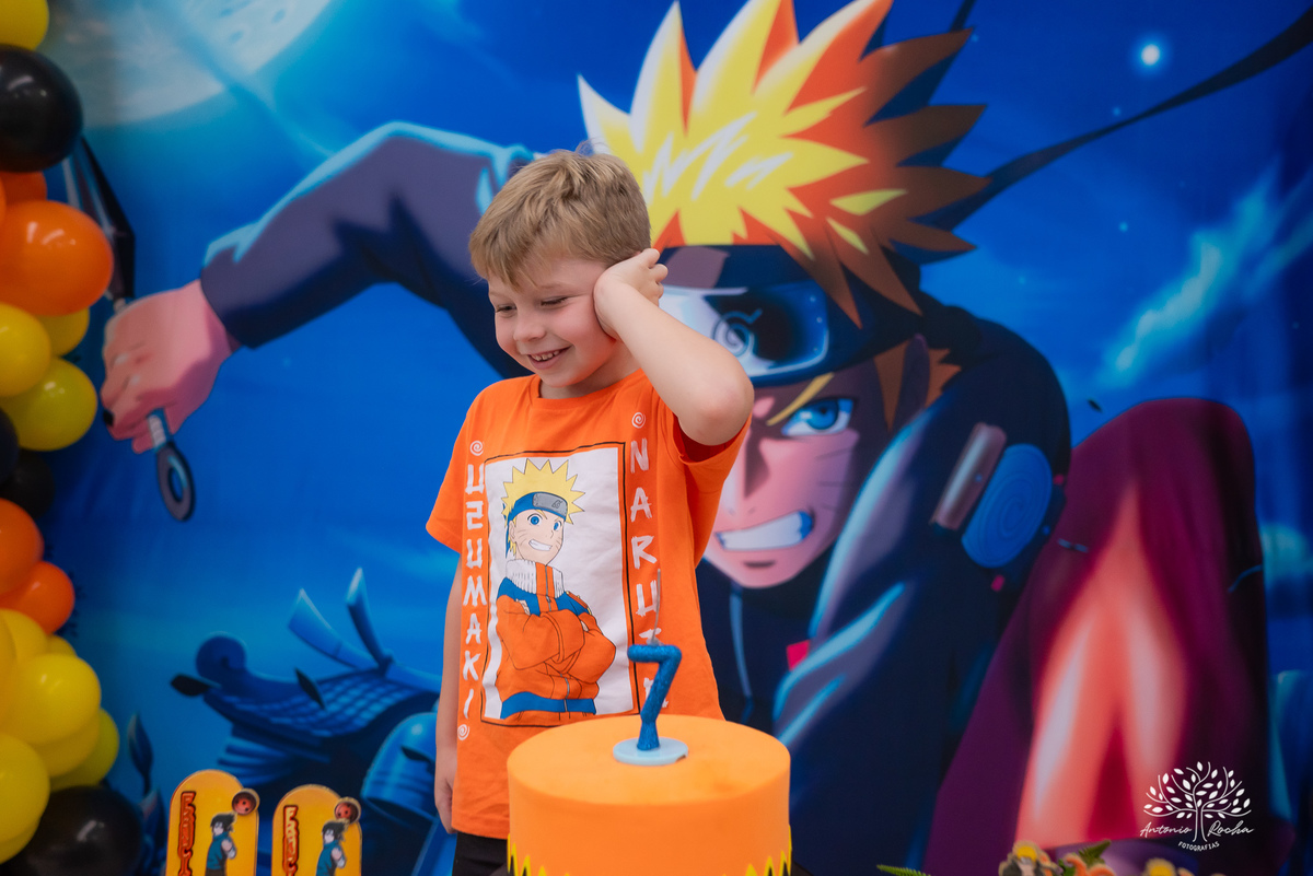 aniversário - 7 anos - Francisco - festa - comemoração - diversão - alegria - memórias - família - Naruto - decoração - parabéns - fotografias - Antonio Rocha Fotografias - fotografia infantil - festa de criança - evento infantil – Pelotas – Cliff Kids