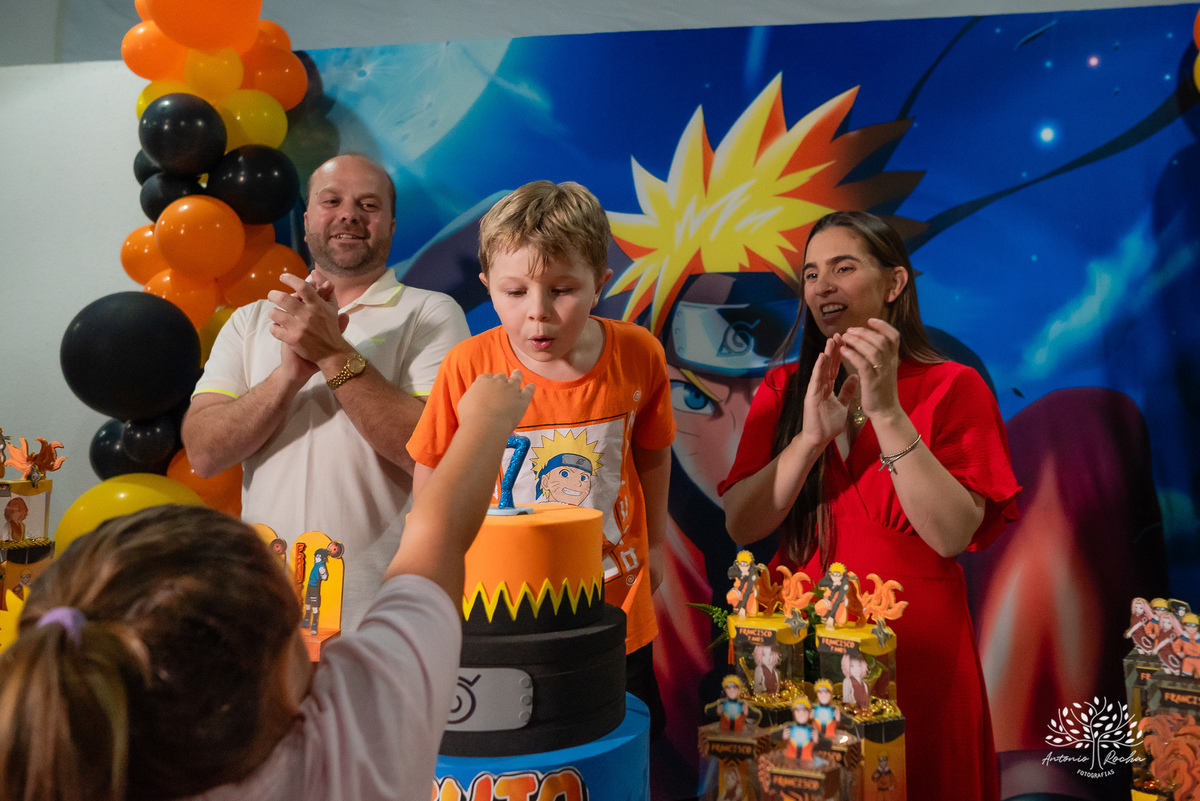 aniversário - 7 anos - Francisco - festa - comemoração - diversão - alegria - memórias - família - Naruto - decoração - parabéns - fotografias - Antonio Rocha Fotografias - fotografia infantil - festa de criança - evento infantil – Pelotas – Cliff Kids