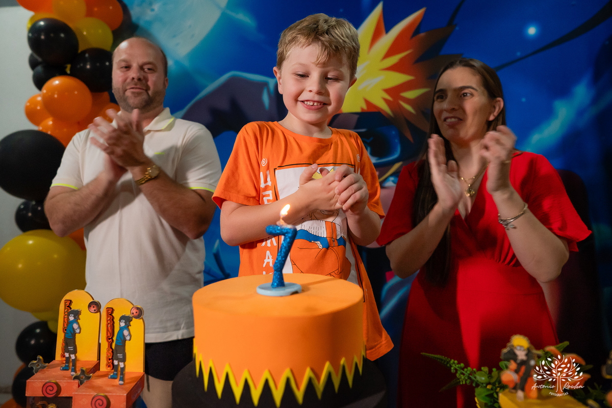 aniversário - 7 anos - Francisco - festa - comemoração - diversão - alegria - memórias - família - Naruto - decoração - parabéns - fotografias - Antonio Rocha Fotografias - fotografia infantil - festa de criança - evento infantil – Pelotas – Cliff Kids