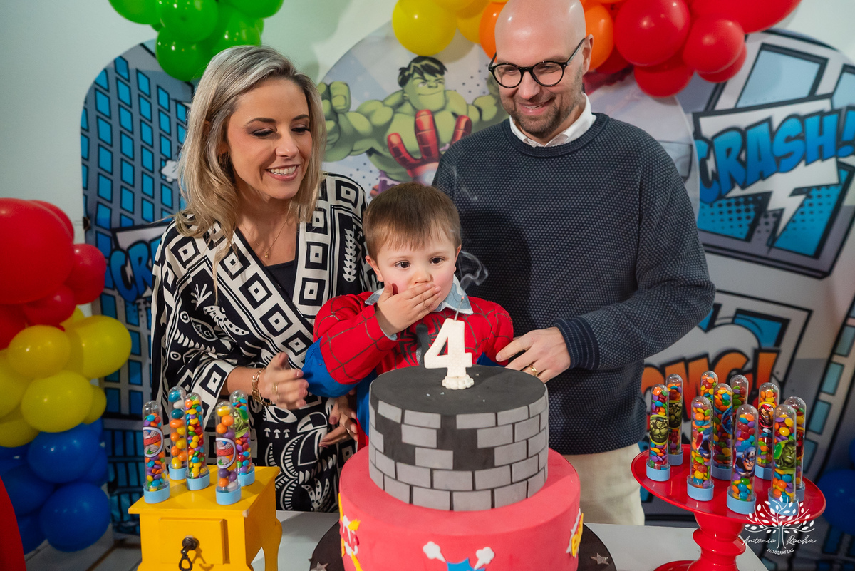 Pelotas - aniversário infantil - festa infantil - fotógrafo de aniversários - fotos de aniversário - 4 anos - festa de super-herói - Homem-Aranha - brincadeiras infantis - memórias da infância - diversão crianças - festa com amigos - fotografia de festas