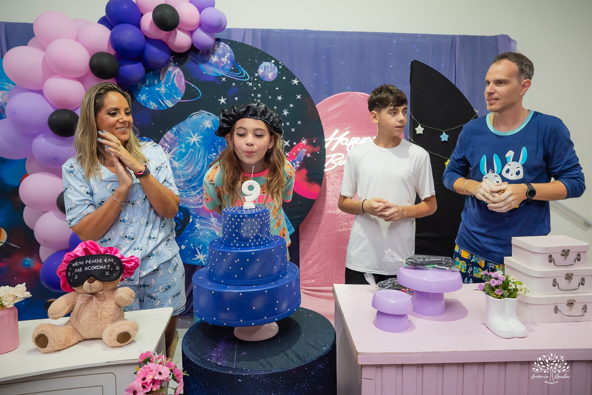 aniversário infantil - festa do pijama - Fest Club - fotografia infantil - festa infatil - família - infância - alegria - kamikaze  - festa no salão - fotógrafo de festa infantil - Antonio Rocha Fotografias - Pelotas - Máscara de Dormir - Touca de cetim