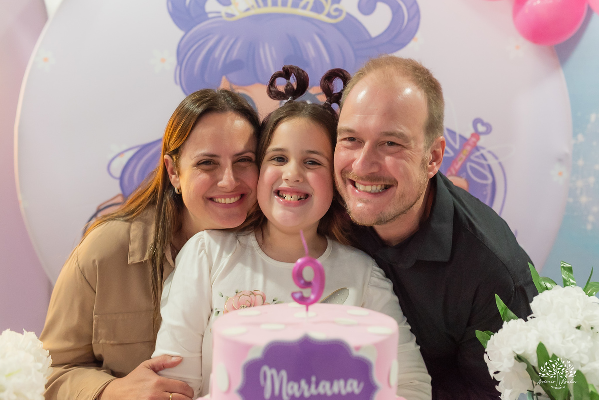 aniversário infantil - Mariana 9 anos - festa Violeta - Little Charmers - Cliff Kids - fotografia de festa infantil - Pelotas - Antonio Rocha Fotografias - Lavender - tobogã - baladinha - show do parabéns - touro mecânico - bolo de aniversário - velinha