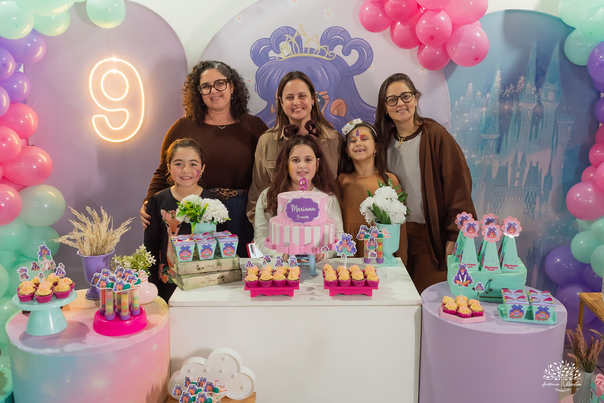 aniversário infantil - Mariana 9 anos - festa Violeta - Little Charmers - Cliff Kids - fotografia de festa infantil - Pelotas - Antonio Rocha Fotografias - Lavender - tobogã - baladinha - show do parabéns - touro mecânico - bolo de aniversário - velinha