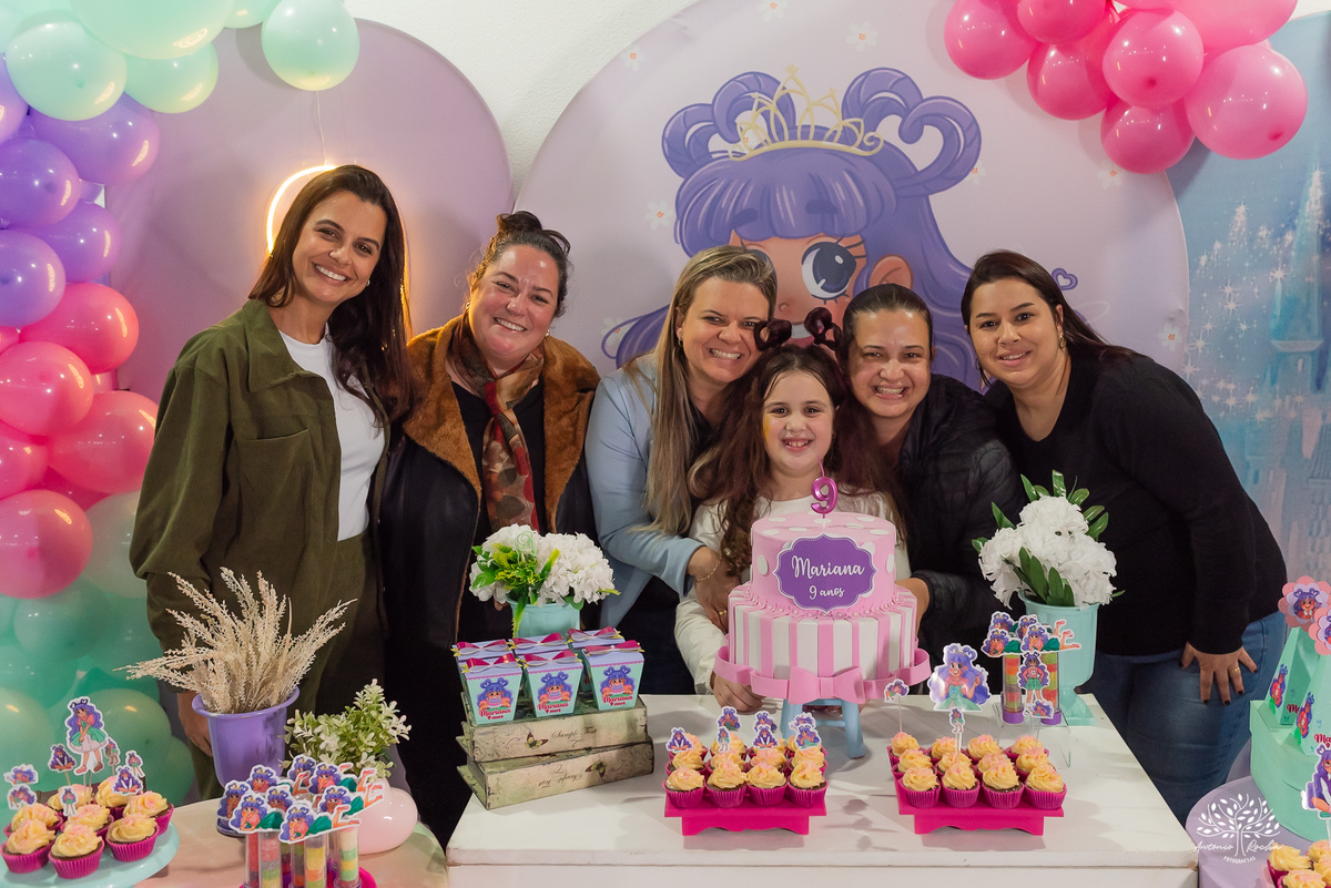 aniversário infantil - Mariana 9 anos - festa Violeta - Little Charmers - Cliff Kids - fotografia de festa infantil - Pelotas - Antonio Rocha Fotografias - Lavender - tobogã - baladinha - show do parabéns - touro mecânico - bolo de aniversário - velinha