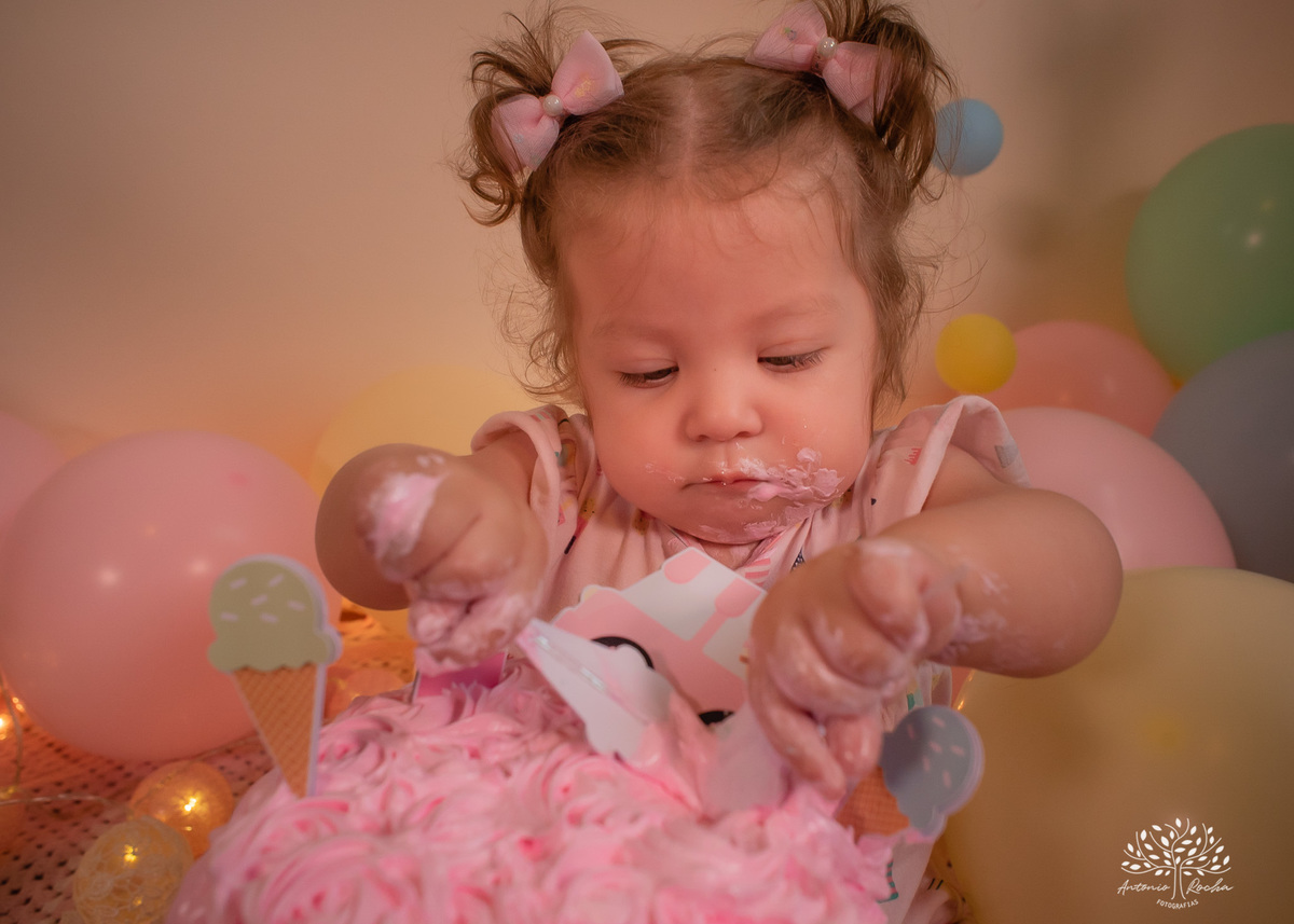 Gabriela – Smash The Cake – Ensaio – Ensaio Infantil – Criança – Primeiro Aninho – Mundo Rosa – Feliz Aniversário – Fotografia de Família – Pelotas – @antoniorochafotografias – www.arfotografias.com.br