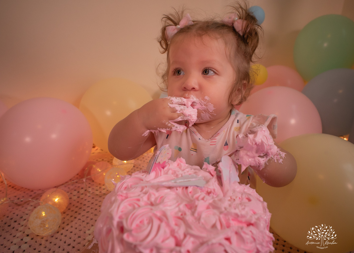 Gabriela – Smash The Cake – Ensaio – Ensaio Infantil – Criança – Primeiro Aninho – Mundo Rosa – Feliz Aniversário – Fotografia de Família – Pelotas – @antoniorochafotografias – www.arfotografias.com.br