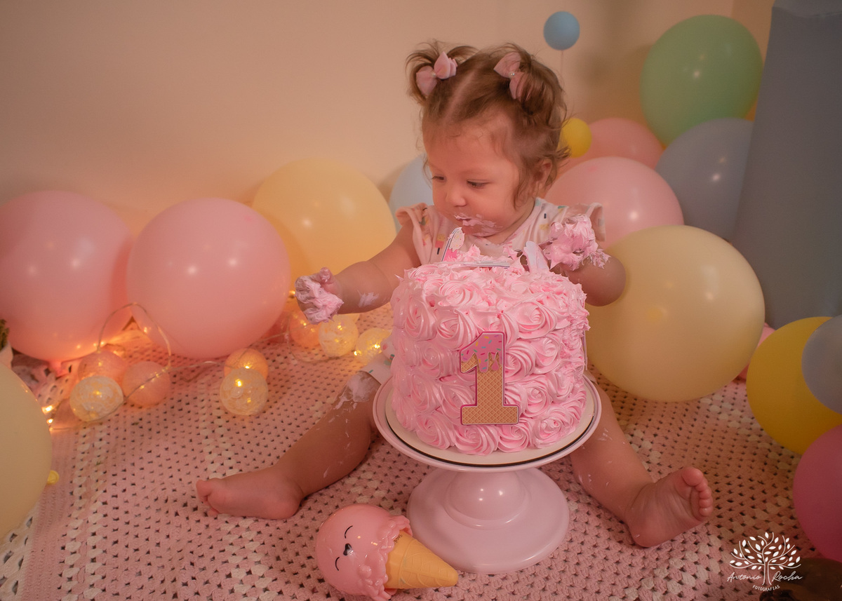 Gabriela – Smash The Cake – Ensaio – Ensaio Infantil – Criança – Primeiro Aninho – Mundo Rosa – Feliz Aniversário – Fotografia de Família – Pelotas – @antoniorochafotografias – www.arfotografias.com.br