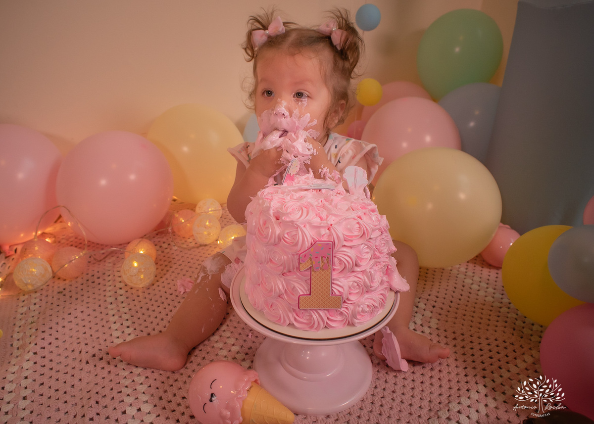 Gabriela – Smash The Cake – Ensaio – Ensaio Infantil – Criança – Primeiro Aninho – Mundo Rosa – Feliz Aniversário – Fotografia de Família – Pelotas – @antoniorochafotografias – www.arfotografias.com.br
