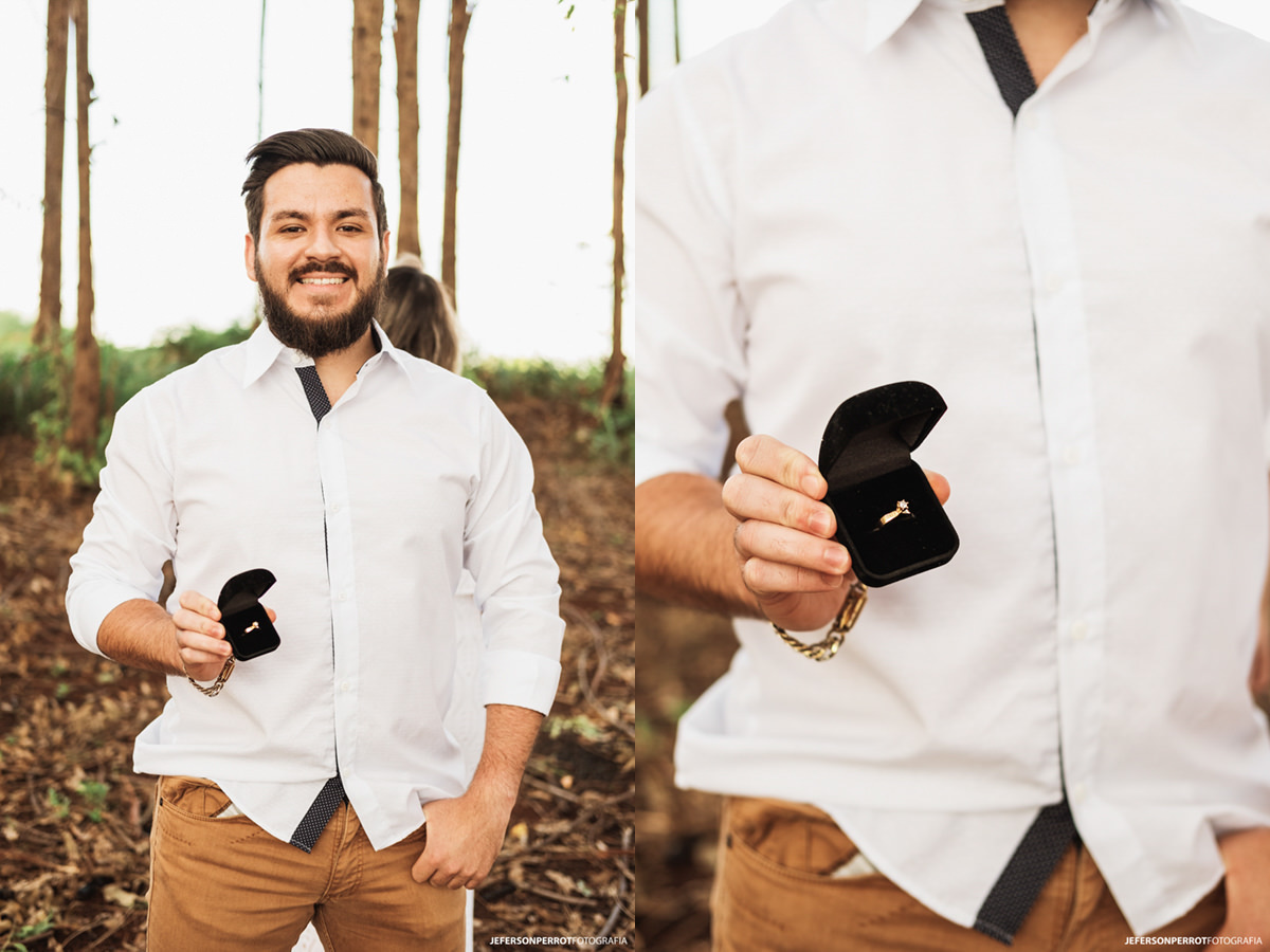 pedido de casamento surpresa em ensaio fotografico pre-casamento em mandaguari parana