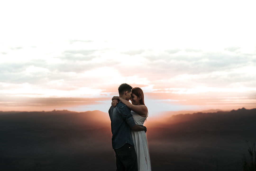 casal no por do sol