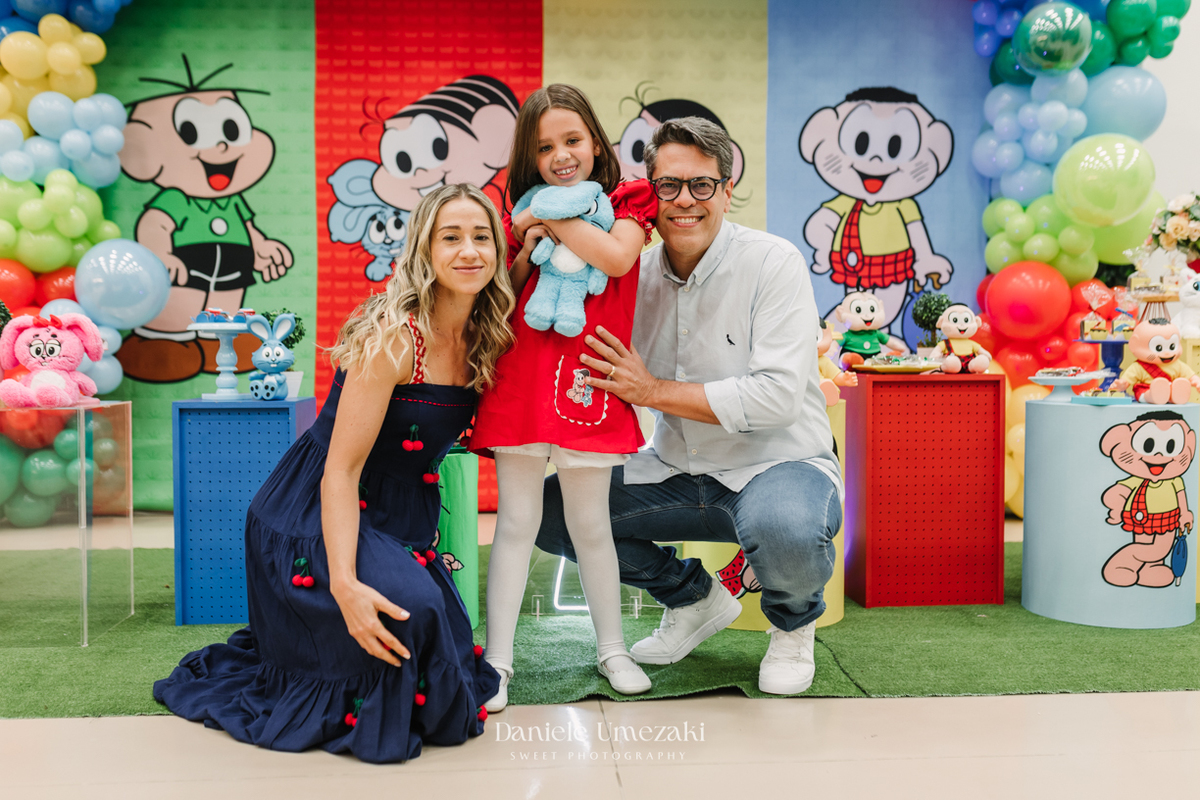 Aniversário de 7 anos da Louise, comemorado no Buffet Santa ArRuaça, em Mogi das Cruzes, com o tema Turma da Mônica. Um registro afetivo e divertido feito pela fotógrafa Dani Umezaki, que acompanha a família desde o 1º aninho da Louise.