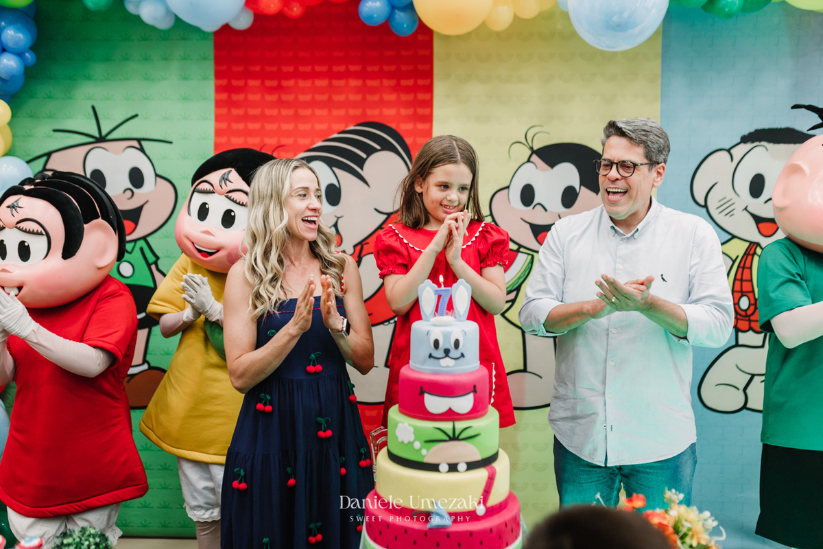 Aniversário de 7 anos da Louise, comemorado no Buffet Santa ArRuaça, em Mogi das Cruzes, com o tema Turma da Mônica. Um registro afetivo e divertido feito pela fotógrafa Dani Umezaki, que acompanha a família desde o 1º aninho da Louise.