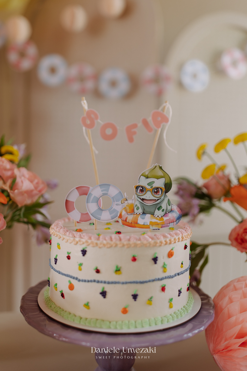 Fotografia de aniversário em Mogi das Cruzes: 7 anos da Sofia, com tema Pool Party Pokémon no Espaço Cerejeira em Poá. Decoração feita pela mãe, Ju da Cerejeira Decora. Festa cheia de alegria e diversão fotografia de aniversário em mogi das cruzes  SPFoto