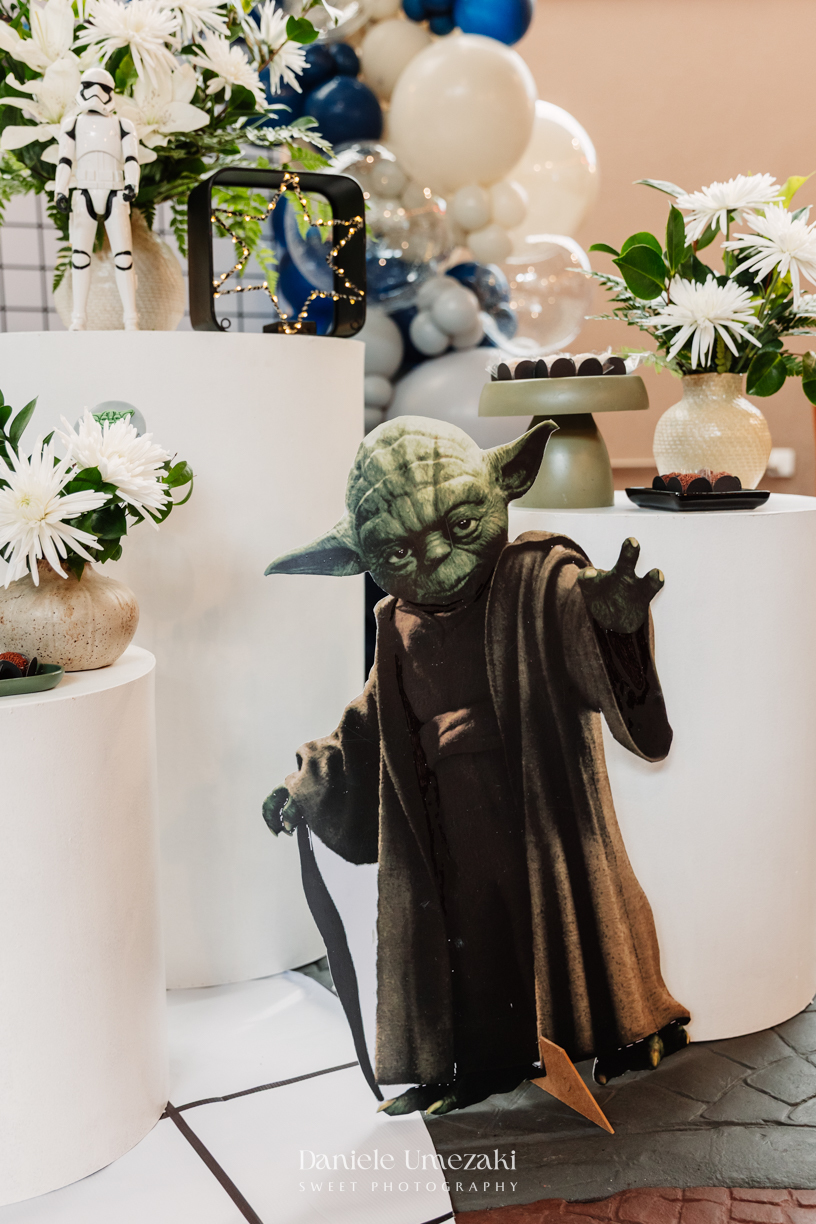 Fotografia de aniversário infantil em São Paulo. Os 6 anos do Pietro foram celebrados no Praça Pitangueira com tema Star Wars da Cerejeira Decora. Um dia especial registrado com sensibilidade por Dani Umezaki.
