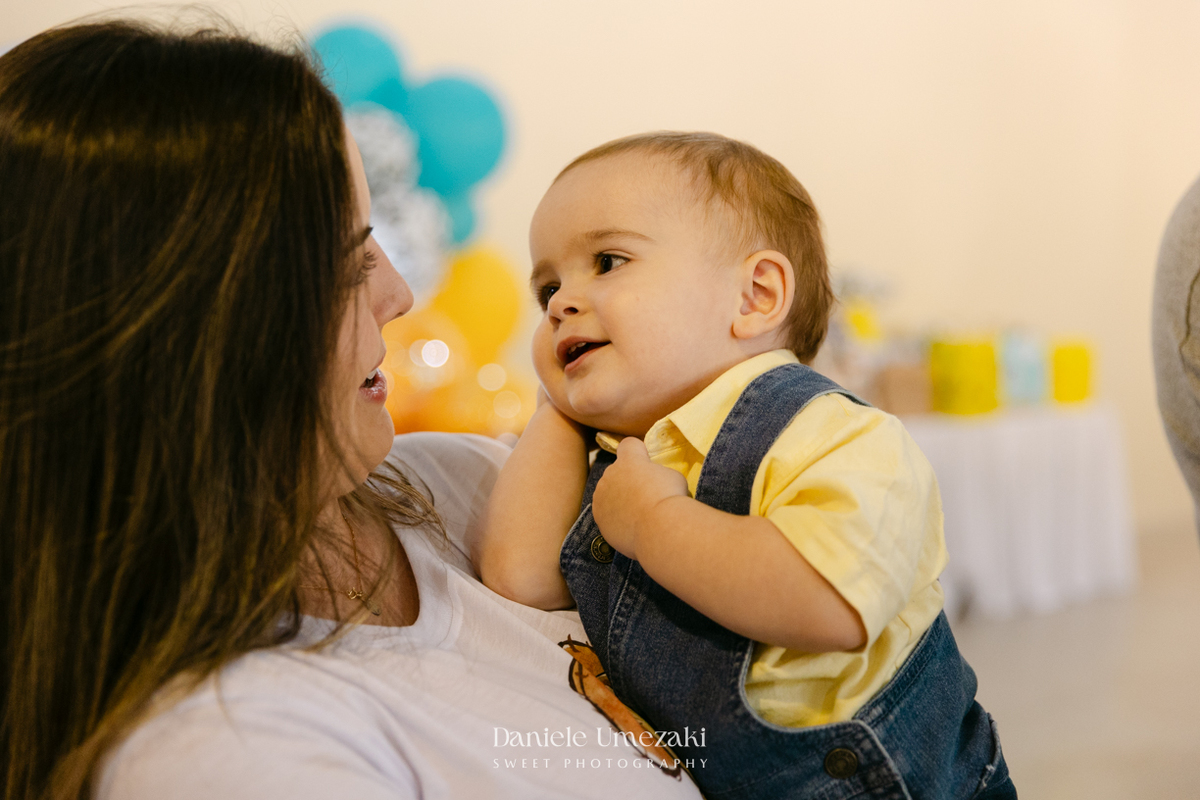 Luiz Felipe comemorando seu primeiro aniversário em Salesópolis, em uma festa com tema Toy Story e decoração da Paloma, da Detalier Decorações.