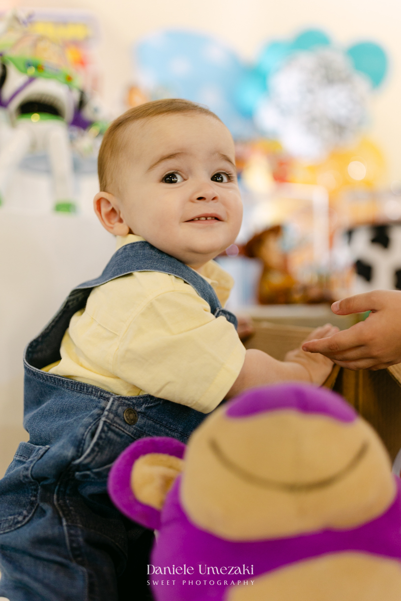 Luiz Felipe comemorando seu primeiro aniversário em Salesópolis, em uma festa com tema Toy Story e decoração da Paloma, da Detalier Luiz Felipe comemorando seu primeiro aniversário em Salesópolis, em uma festa com tema Toy Story e decoração da Decorações.