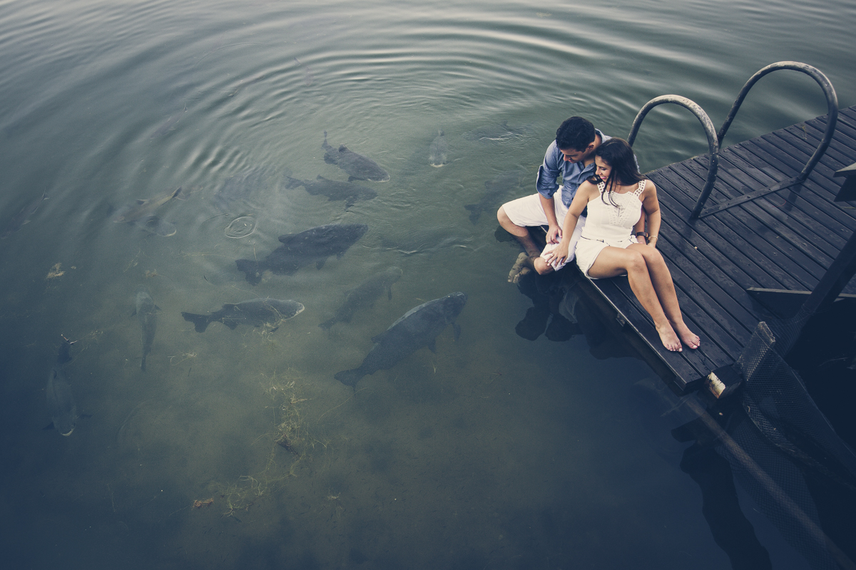 ensaio de casal, peixes