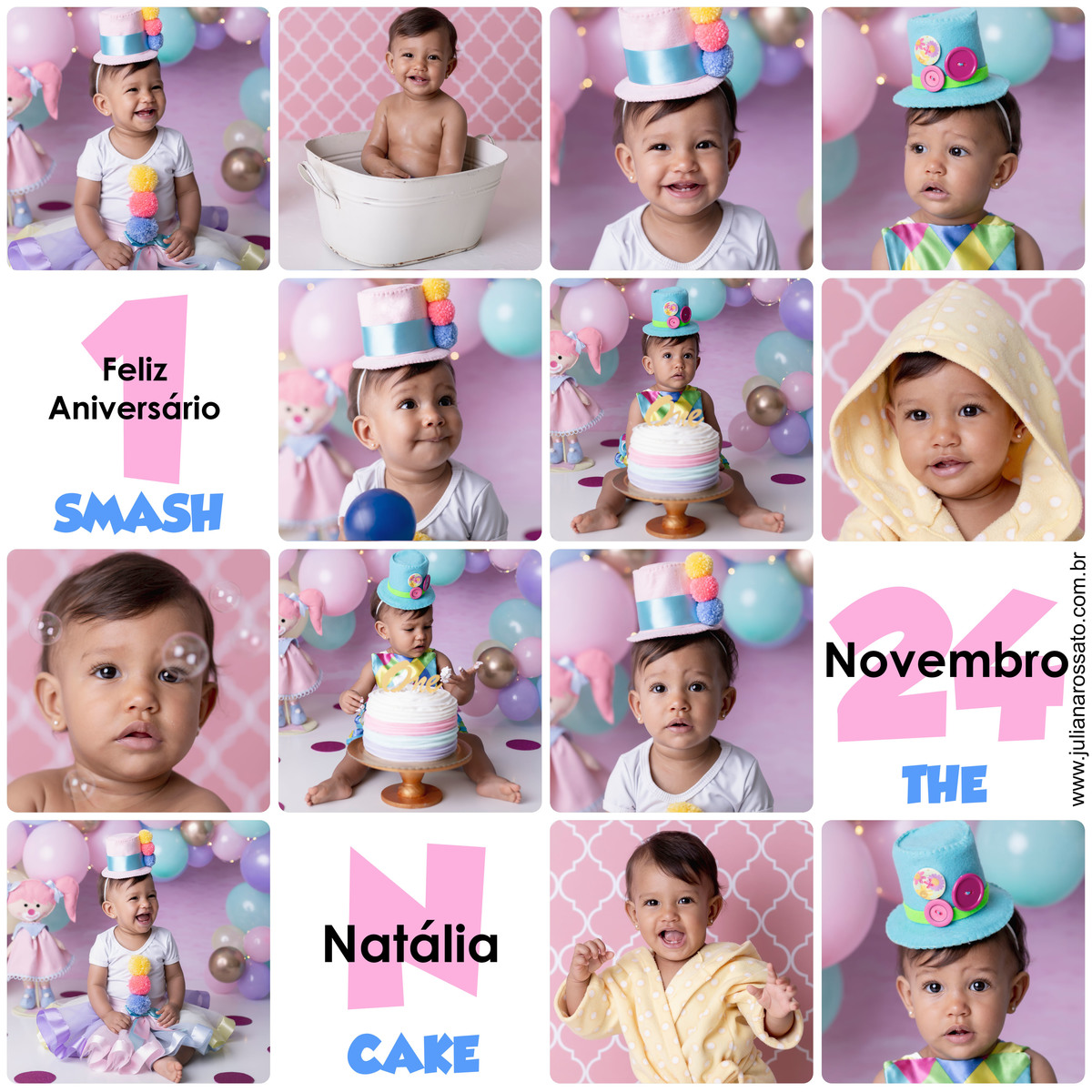 Juliana Rossato Fotografia, são paulo, interlagos, zona sul, jardim consórcio, estúdio fotográfico, ensaio infantil, SP, acompanhamento infantil, cake, smash the cake, ensaio de aniversário, bolo, circo, circo rosa, 1 ano, um ano, smash luxo