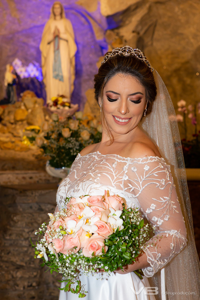 Noiva com o buquet