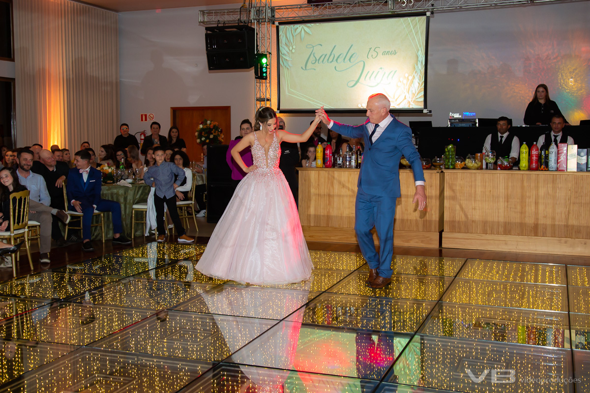 Valsa de 15 anos com o padrinho