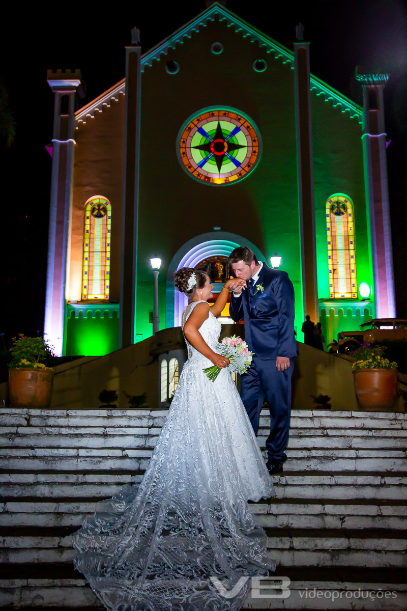 César e Jéssica na Igreja Matriz de Vila Flores