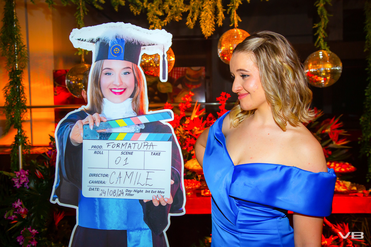 Festa de Formatura Camile Bissani, no Espaço de Eventos Dom Vital, na Sociedade Alfredochavense em Veranópolis, produção de VB Vídeo Produções