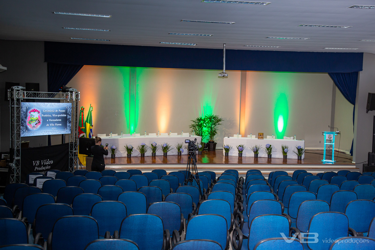 Cerimônia de Posse do Prefeito, vice-prefeita e vereadores de Vila Flores em 01 de janeiro de 2025.