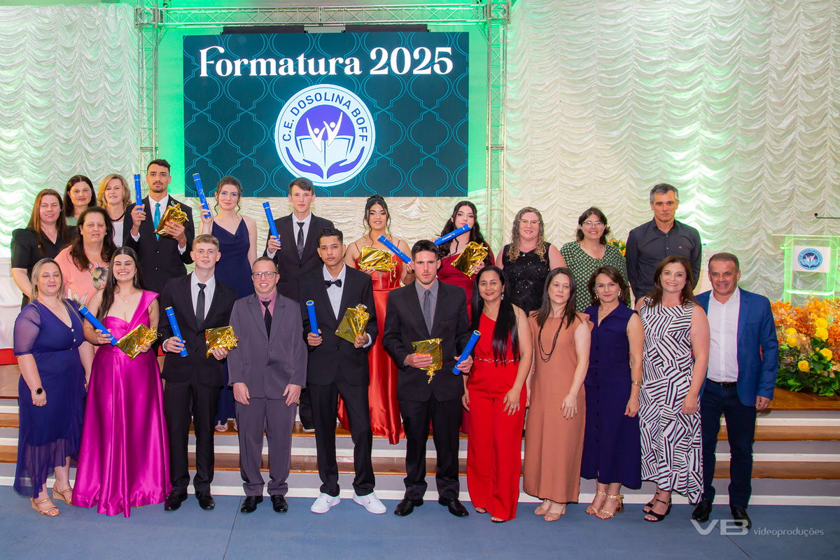 Formatura Dosolina Boff 2025, Vila Flores, produção e estrutura completa de VB Vídeo Produções