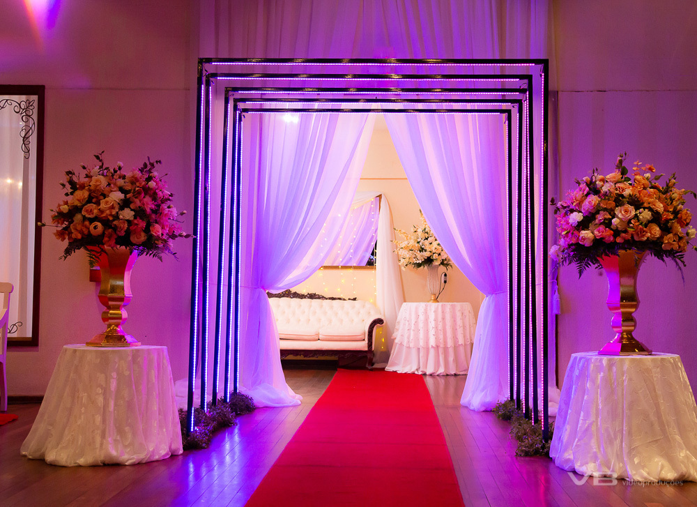 Túnel de LED da VB Vídeo Produções, em Veranópolis, serra gaúcha