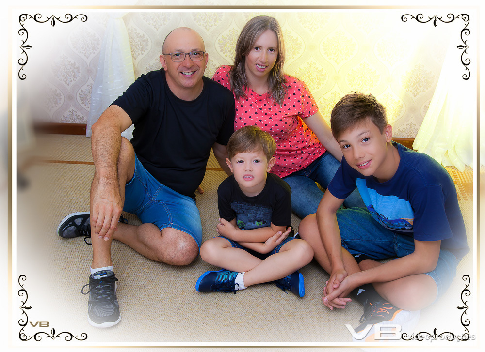 Família em sessão fotográfica
