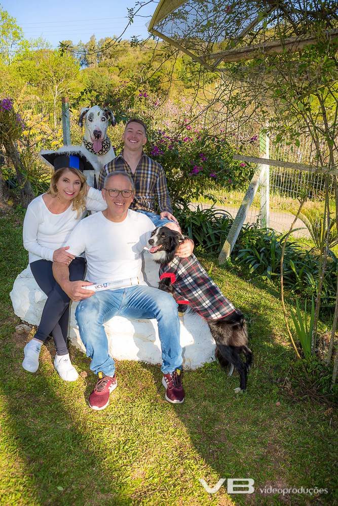 Fotos com família e animais de estimação