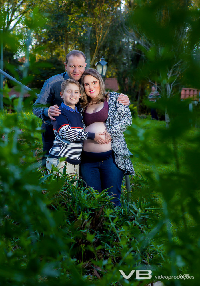 Gestante com a família