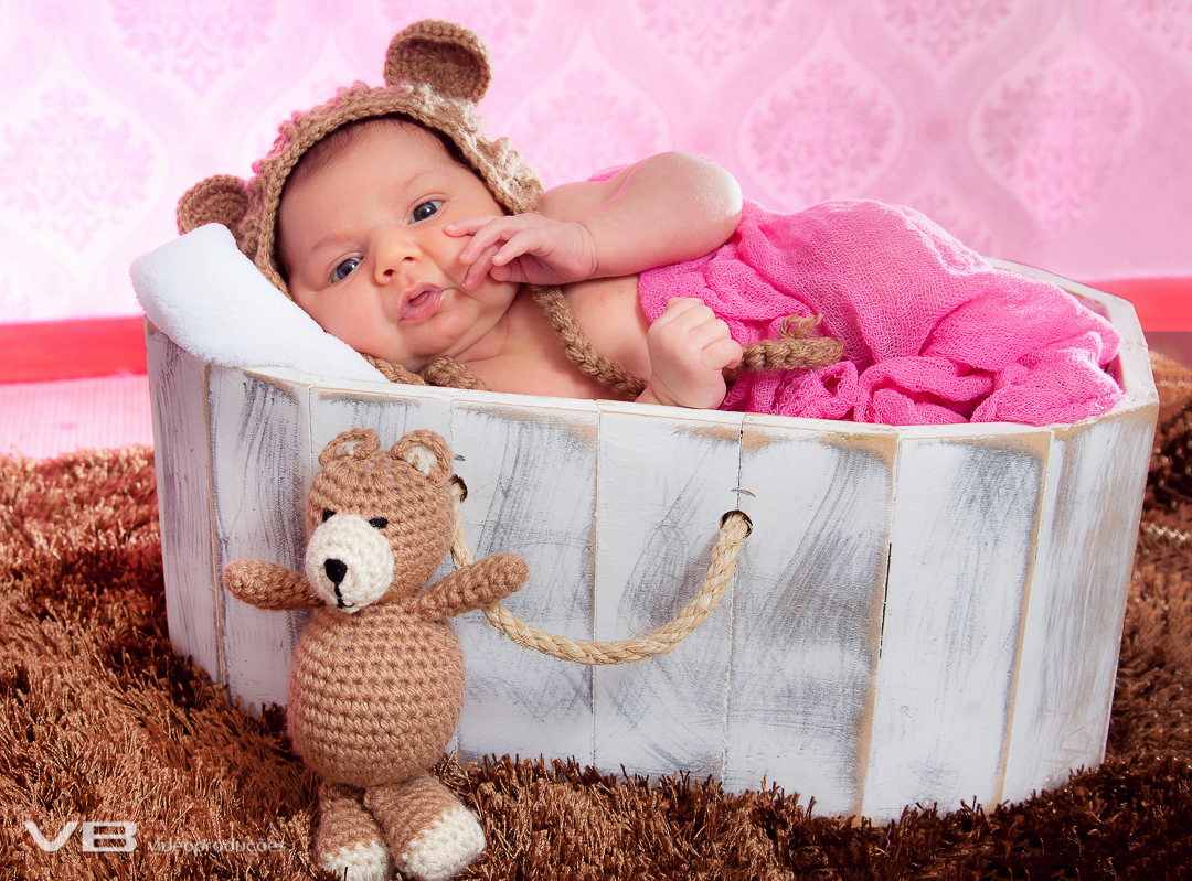 Foto bebê com ursinho