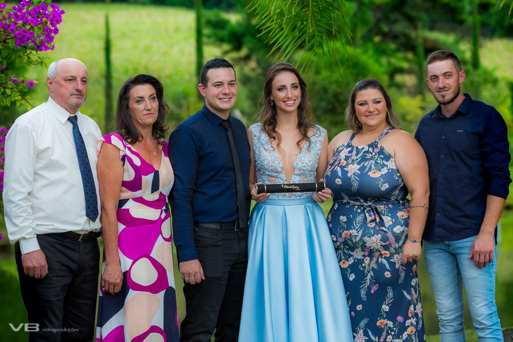 Famíla em festa de formatura