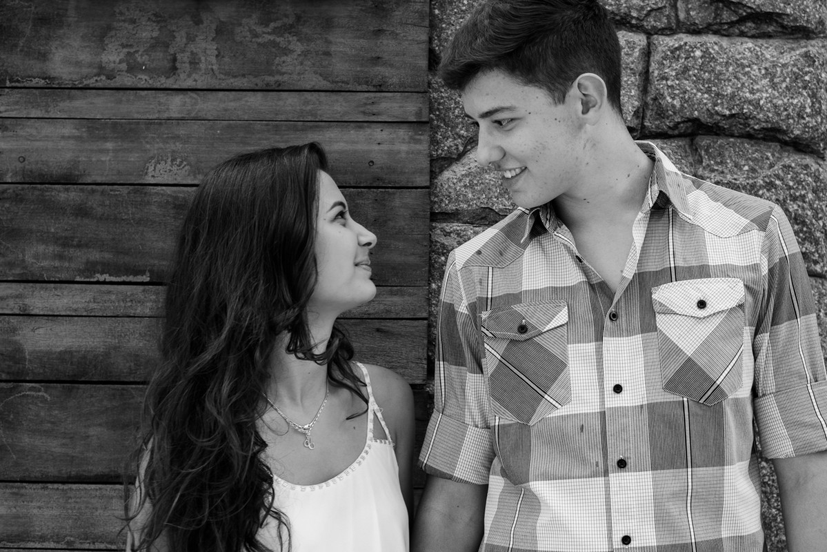 olhar em preto e branco