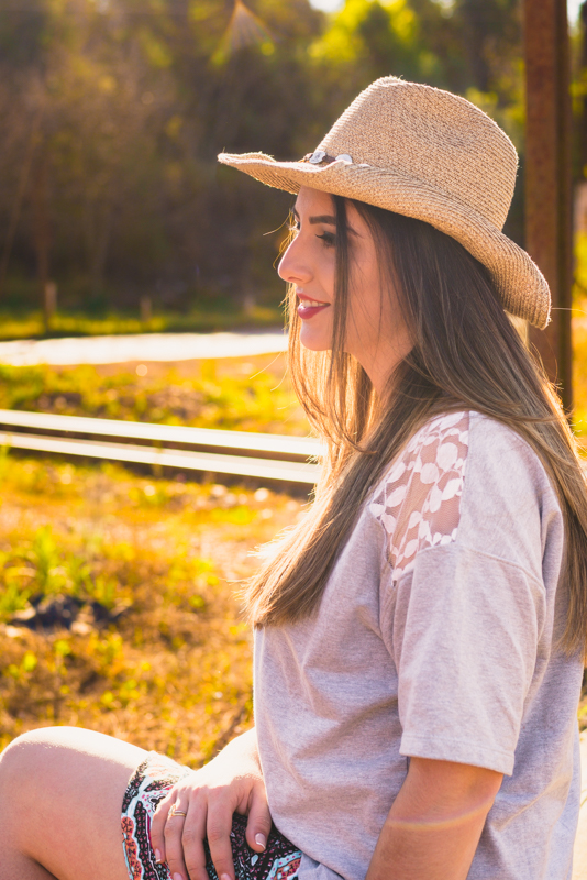 pose na linha do trem